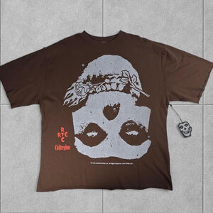 Civil Regime x Misfits Upside Down Rose Fiend Dungeon Tee in Brown - Large